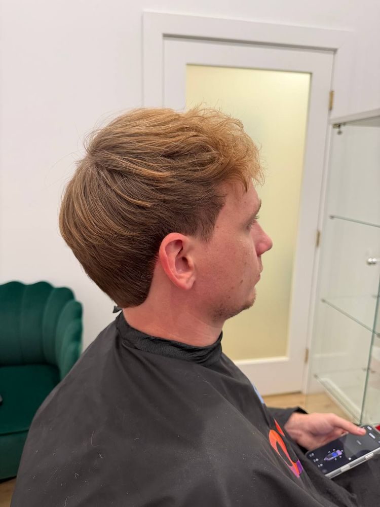 Men's scissor cut