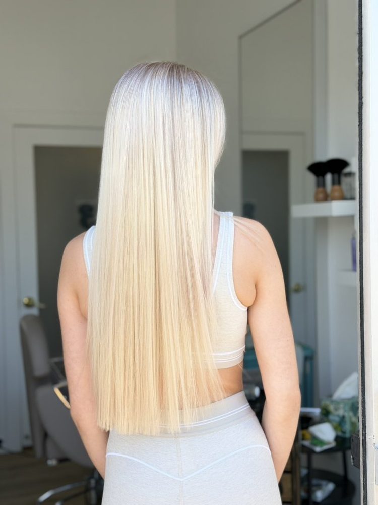 Full blonde bleach and tone result